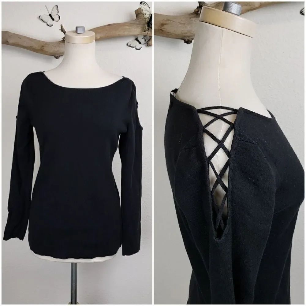Stitches & stripes fitted boat neck sweater